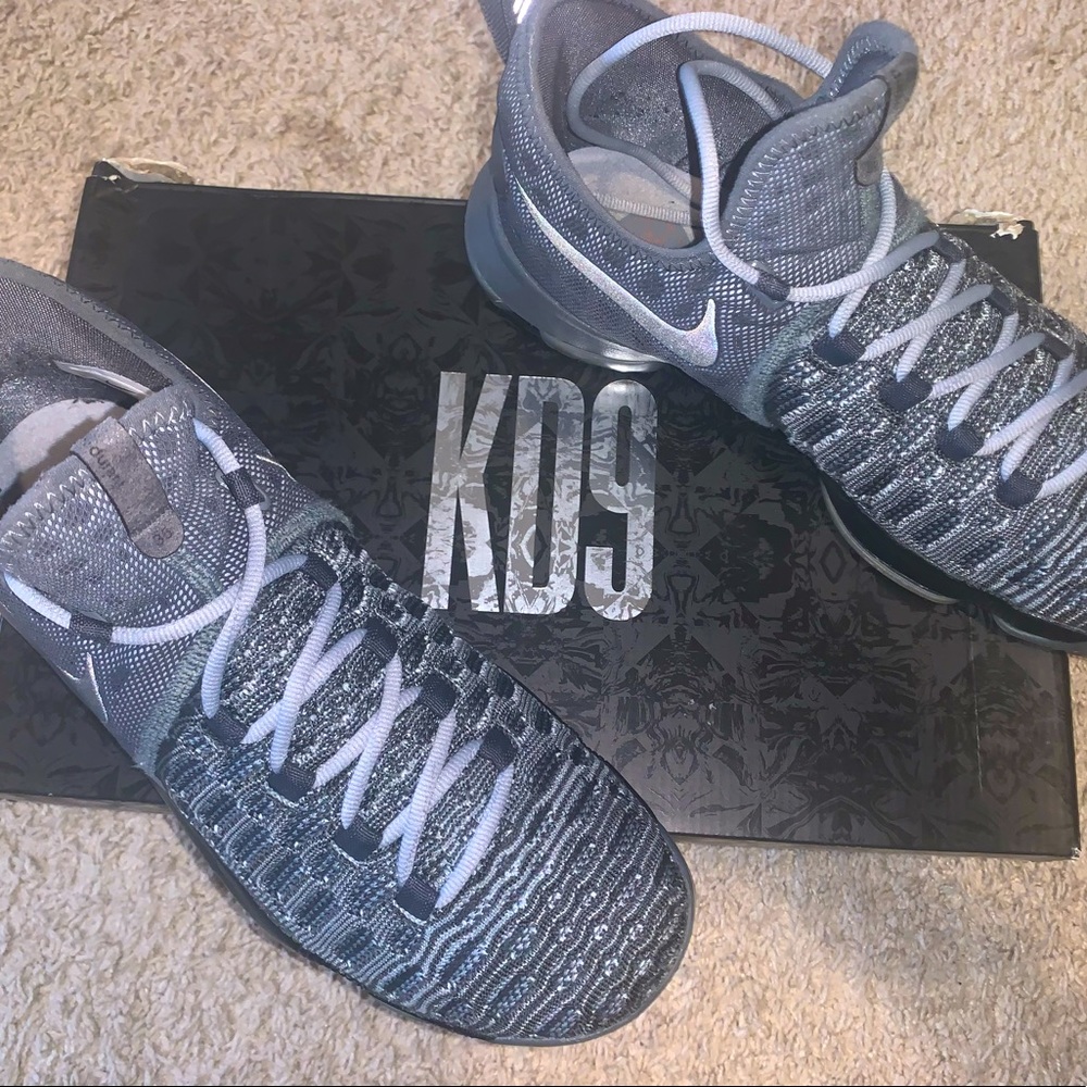 Mens KD 9 (Kevin Durant - 9) Battle Grey; Sz 9.5
